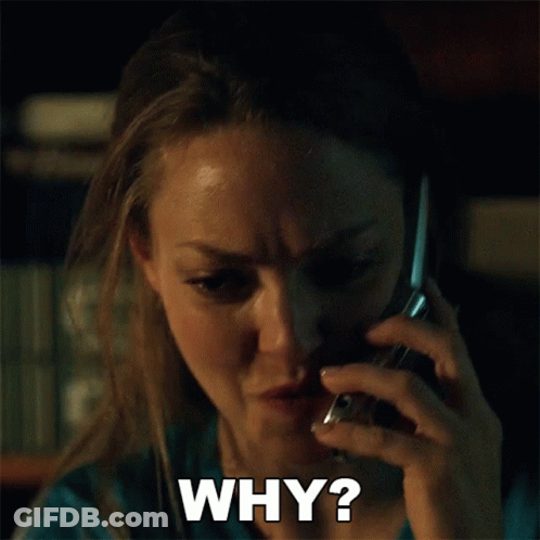 Woman Talking On Cell Phone Saying Why GIF
