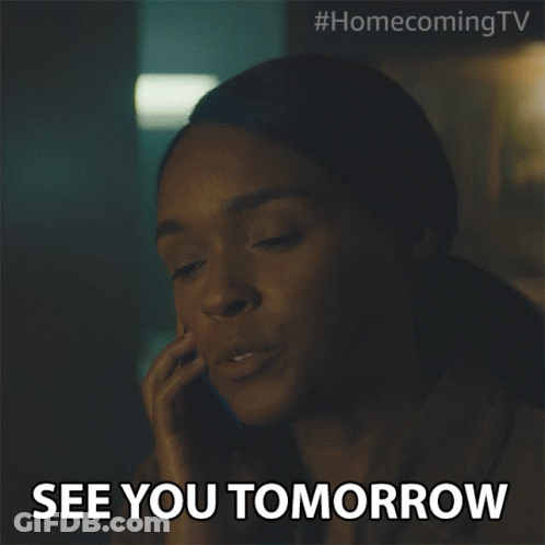 Woman Talking On Cell Phone See You Tomorrow GIF