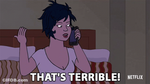 Woman Talking On Cell Phone That's Terrible Netflix GIF