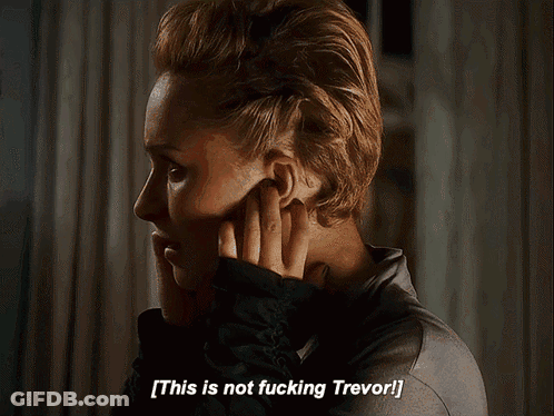 Woman Talking On Cell Phone This Is Not Fucking Trevor GIF