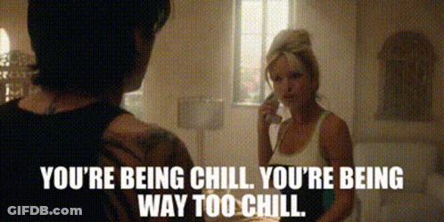 Woman Talking On Cell Phone With Man Behind GIF