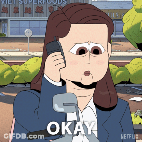 Woman Talking On Cell Phone With Okay GIF