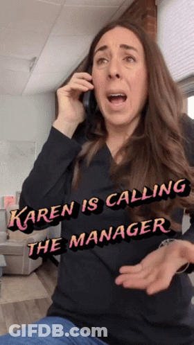 Woman Talking On Phone Karen Calling Manager GIF