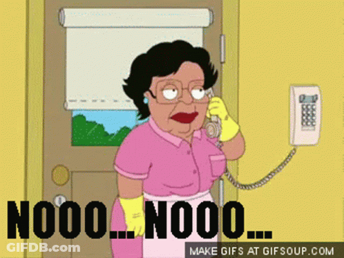 Woman Talking On Phone Nooo Nooo GIF