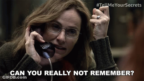 Woman Talking On Phone Saying Can You Really Not Remember GIF
