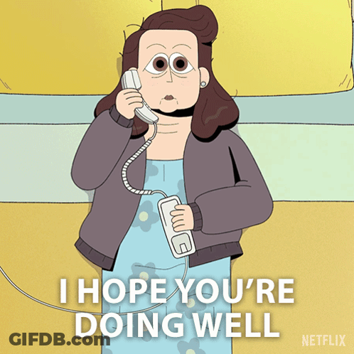 Woman Talking On Phone Saying I Hope You're Doing Well GIF