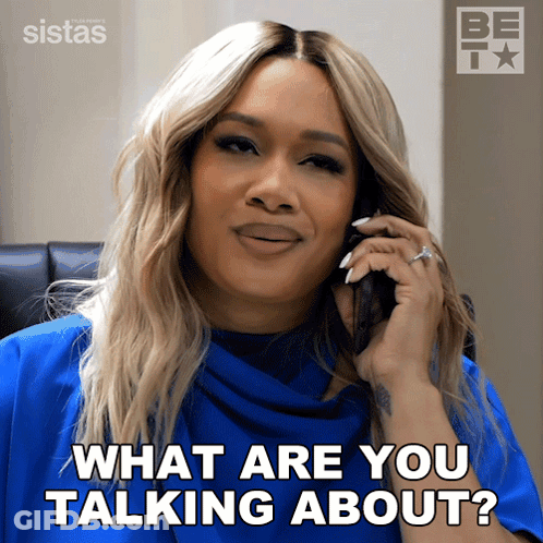 Woman Talking On Phone Saying What GIF