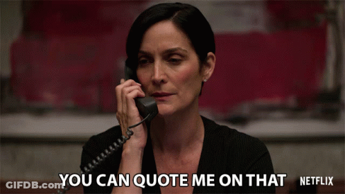 Woman Talking On Phone Saying You Can Quote Me On That GIF