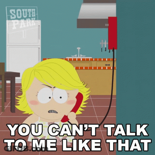 Woman Talking On Phone Saying You Can't Talk To Me Like That GIF