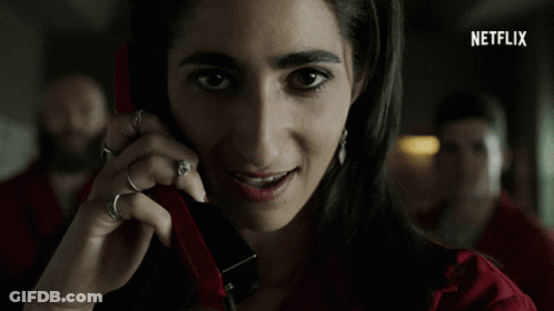 Woman Talking On Phone With Empeza GIF