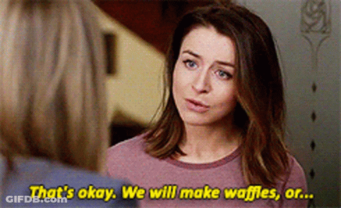 Woman Talking To Another Woman Saying That's Okay We'll Make Waffles GIF
