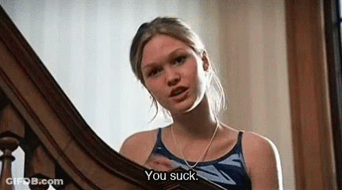 Woman Talking To Herself In Mirror GIF