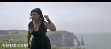 Woman Talking To Herself In Mirror GIF