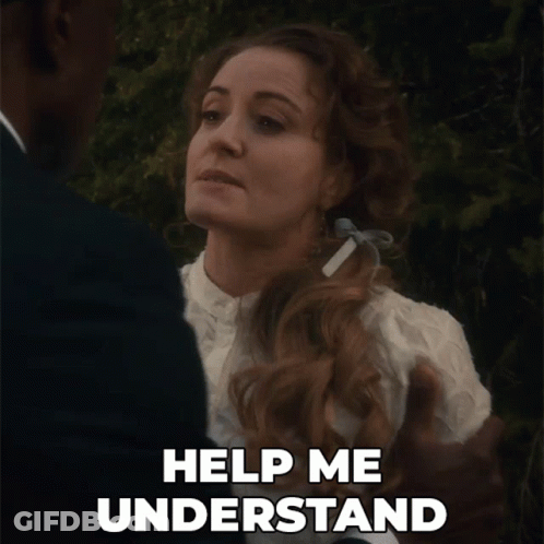 Woman Talking To Man Help Me Understand GIF