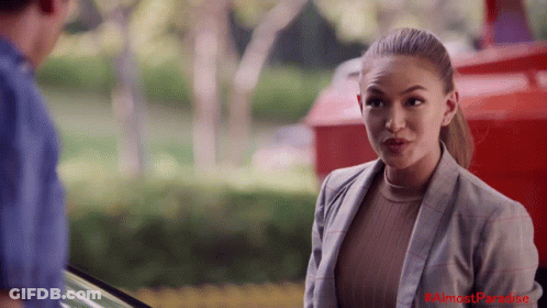 Woman Talking To Man In Front Of Car Almost Paradise GIF