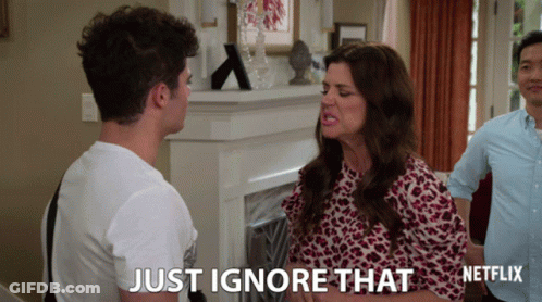 Woman Talking To Man Just Ignore That Netflix GIF