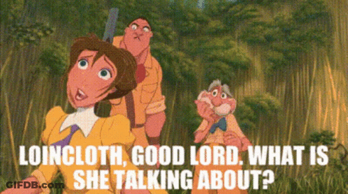 Woman Talking To Man Saying Loincloth Good Lord GIF