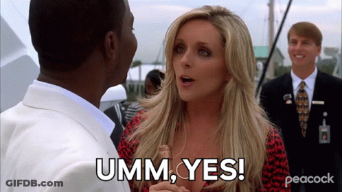 Woman Talking To Man Saying Umm Yes GIF