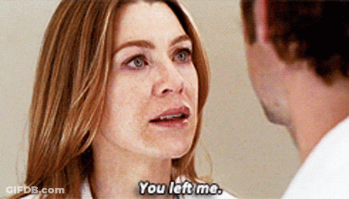 Woman Talking To Man Saying You Left Me GIF