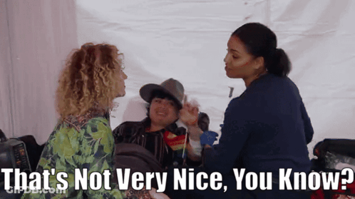Woman Talking To Man That's Not Very Nice You Know GIF