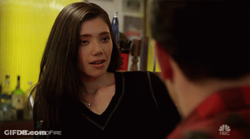 Woman Talking To Man With #Chicagofire GIF