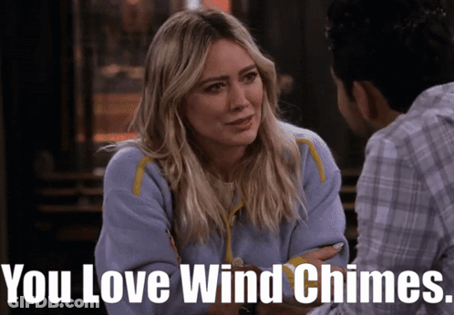 Woman Talking To Man You Love Wind Chimes GIF