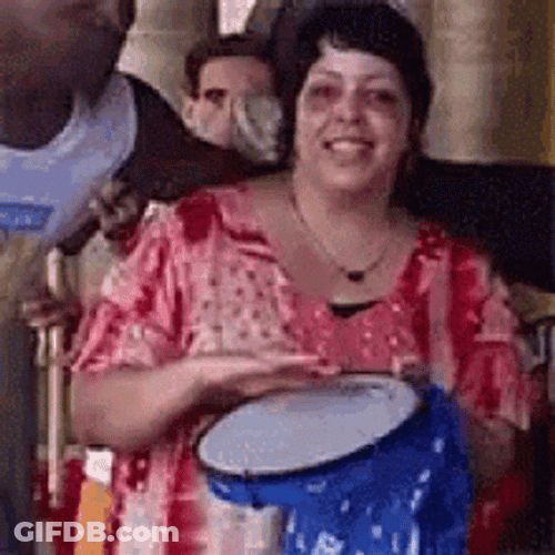 Woman Tapping Drum GIF
