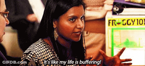 Woman Telling Man It's Like My Life Is Buffering GIF