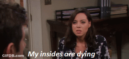 Woman Telling Man My Insides Are Dying GIF