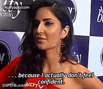 Woman Telling Reporter She Doesn't Feel Confident GIF