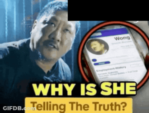 Woman Telling Truth With Man And Phone GIF