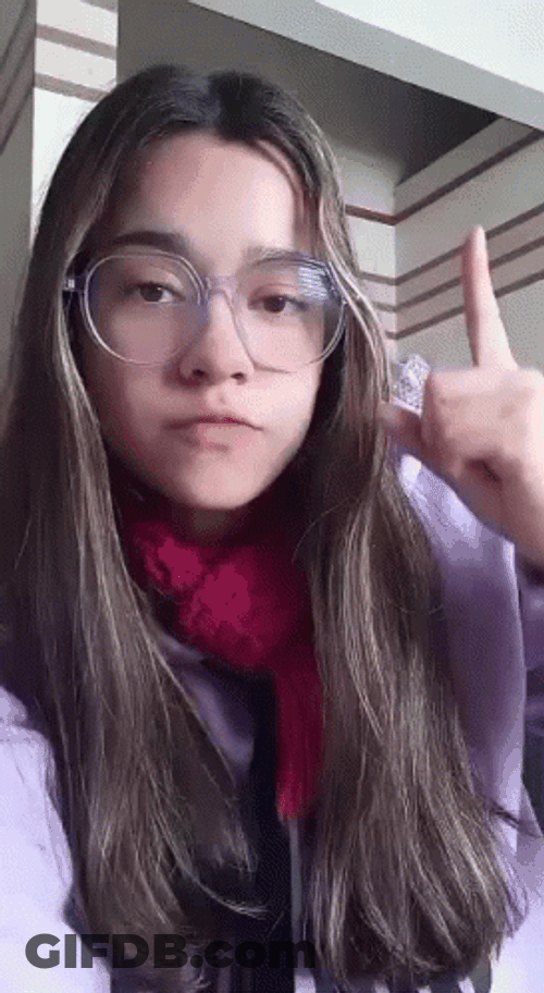 Woman Telling Us To Follow Up GIF