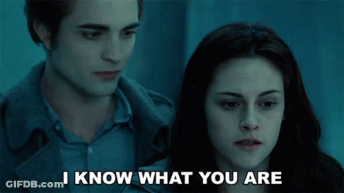 Woman Tells Man I Know What You Are GIF