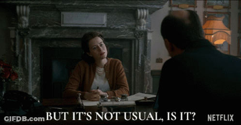 Woman Tells Man It's Not Usual Netflix GIF