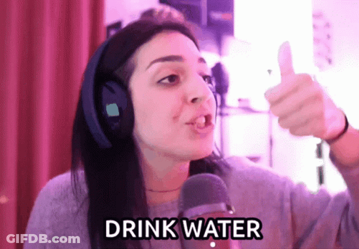 Woman Thumbs Down Drink Water Meme GIF