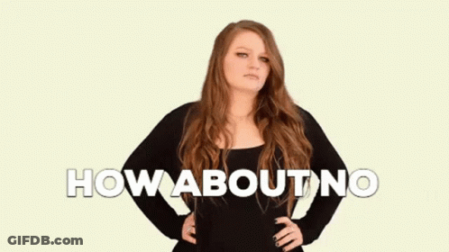 Woman Thumbs Down Saying How About No GIF