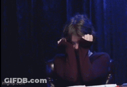 Woman Thumbs Up In Front Of Blue Curtain Imgflip GIF