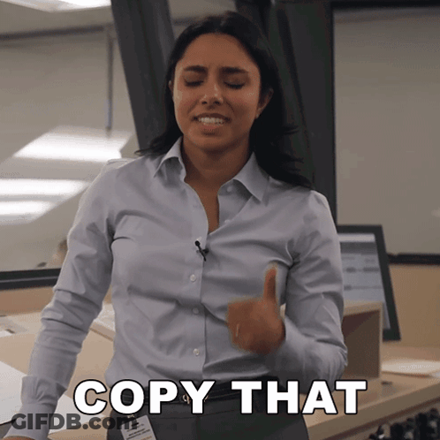 Woman Thumbs Up Saying Copy That GIF