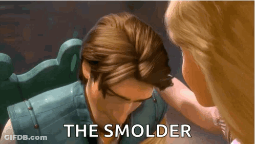 Woman Touching Man's Forehead Saying The Smolder GIF