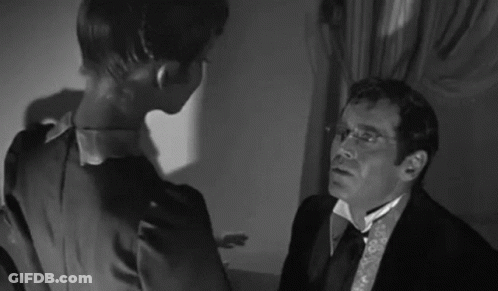 Woman Touching Man's Neck Black And White GIF