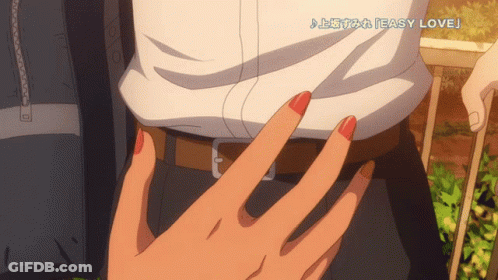 Woman Touching Man's Waist Easy Love GIF