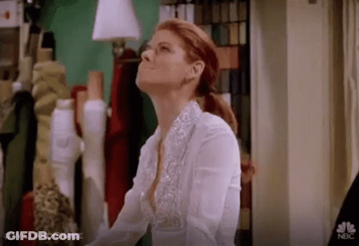Woman Trying To Fight Temptation GIF