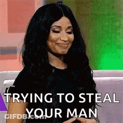 Woman Trying To Steal Man GIF