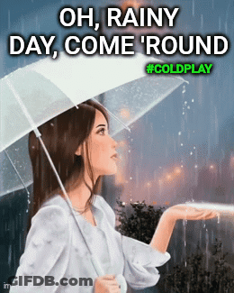 Woman Umbrella Oh Rainy Day Come Round Coldplay GIF