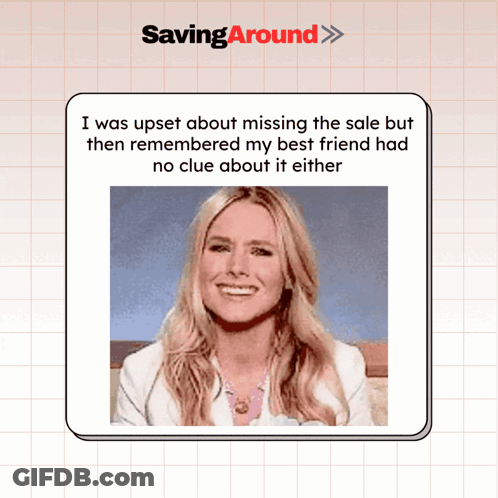Woman Upset Missed Sale Then Remembered Best Friend GIF