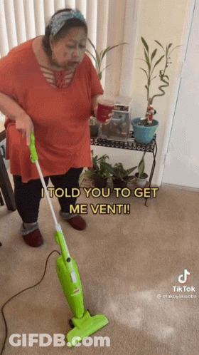 Woman Using Vacuum Says I Told You To Get Me Vent GIF