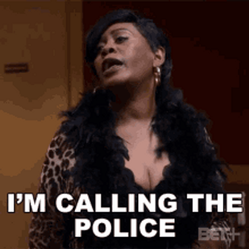 Woman Victim Calling Police GIF
