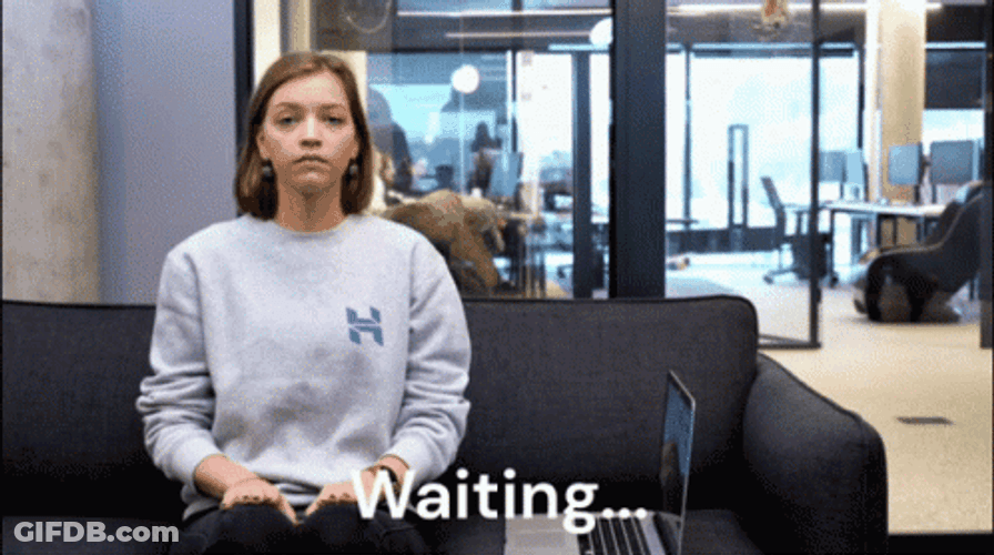 Woman Waiting Patiently GIF