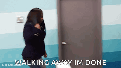 Woman Walking Away Saying Walking Away Im Done GIF