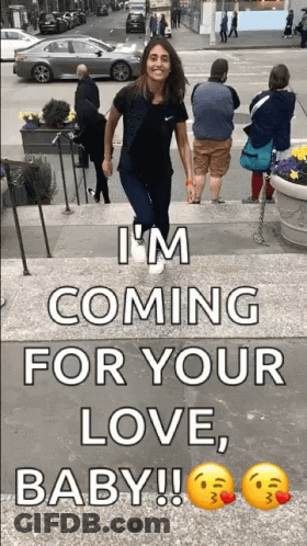 Woman Walking Down Stairs Coming For Love GIF